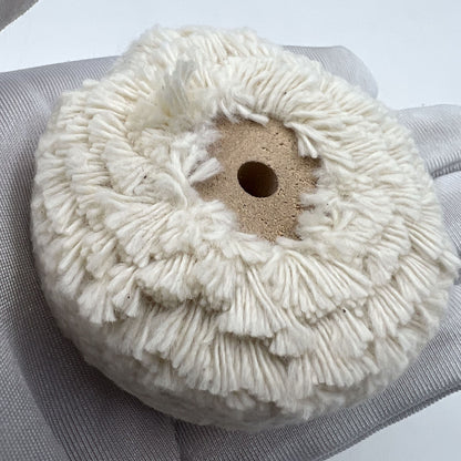 Bergeon 1175 Swiss Made 60mm cotton polishing wheel for precise watch accessory cleaning and finishing.