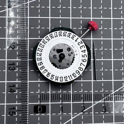 Japan Miyota 2315 quartz watch movement with three hands and date at 6 o'clock, crown pin included