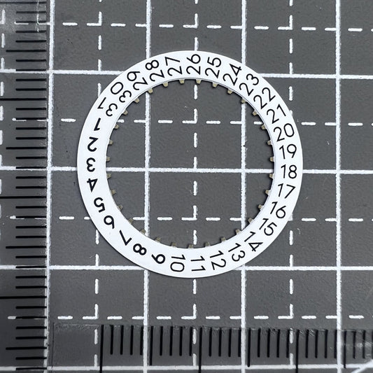 White Date Disk Date Wheel Overlay for Date At 3 Seagull 2824 Movement