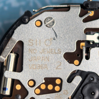 Hattori Epson VD36A quartz watch movement, Japan-made replacement for precise timekeeping