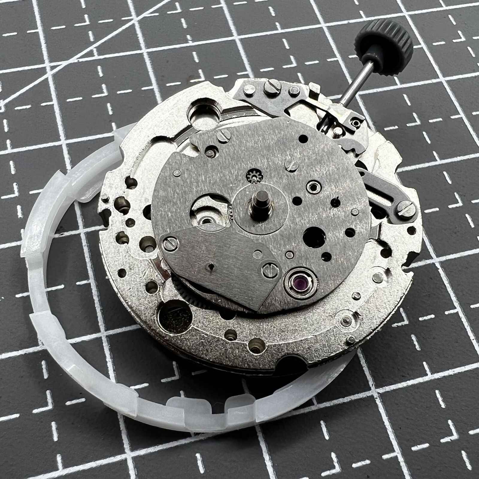 Miyota 8245 silver automatic mechanical movement by Citizen, crafted in Japan for precise watch accessory performance.