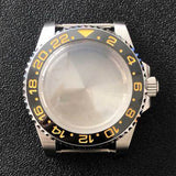 316L Stainless Steel Watch Case SUB Convex Sapphire Glass 40mm For NH35/NH36