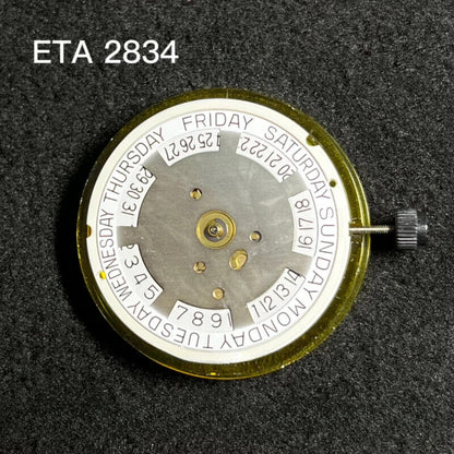 Swiss Made ETA 2834 automatic mechanical watch movement part for V8 repairs, precision timekeeping accessory