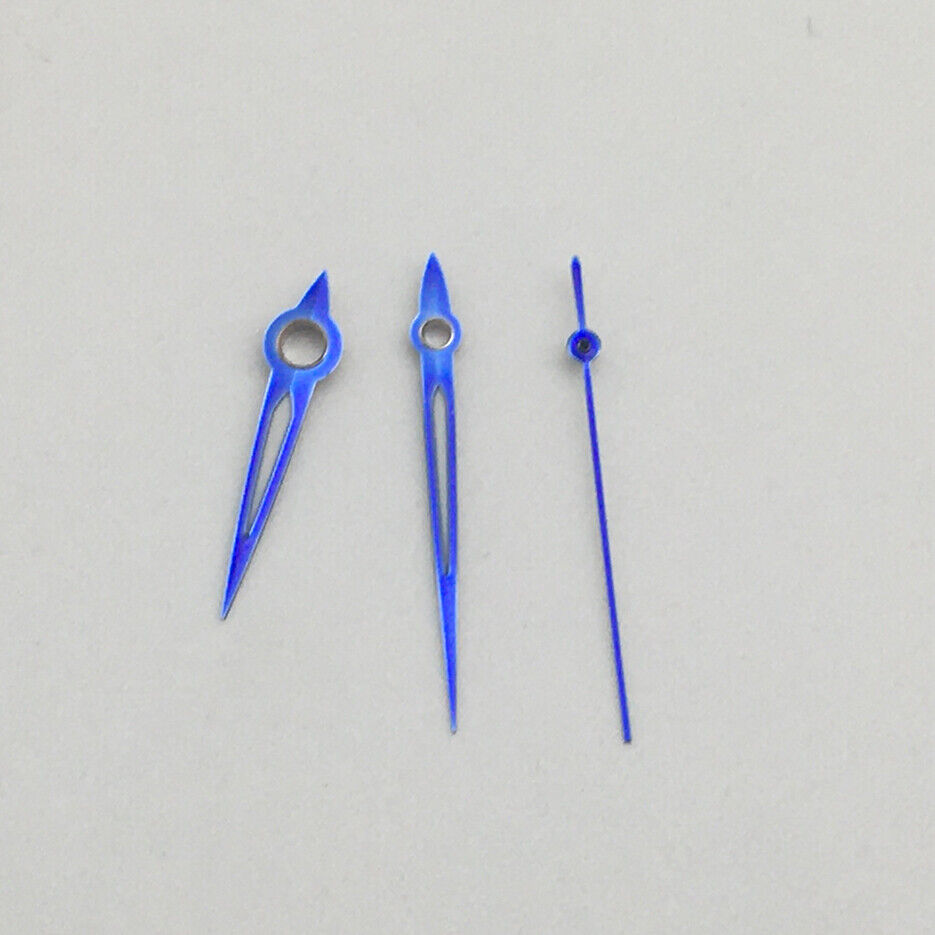 Green luminous watch hands set for NH35A/NH36A movement, 9x13x13mm, precise time reading.