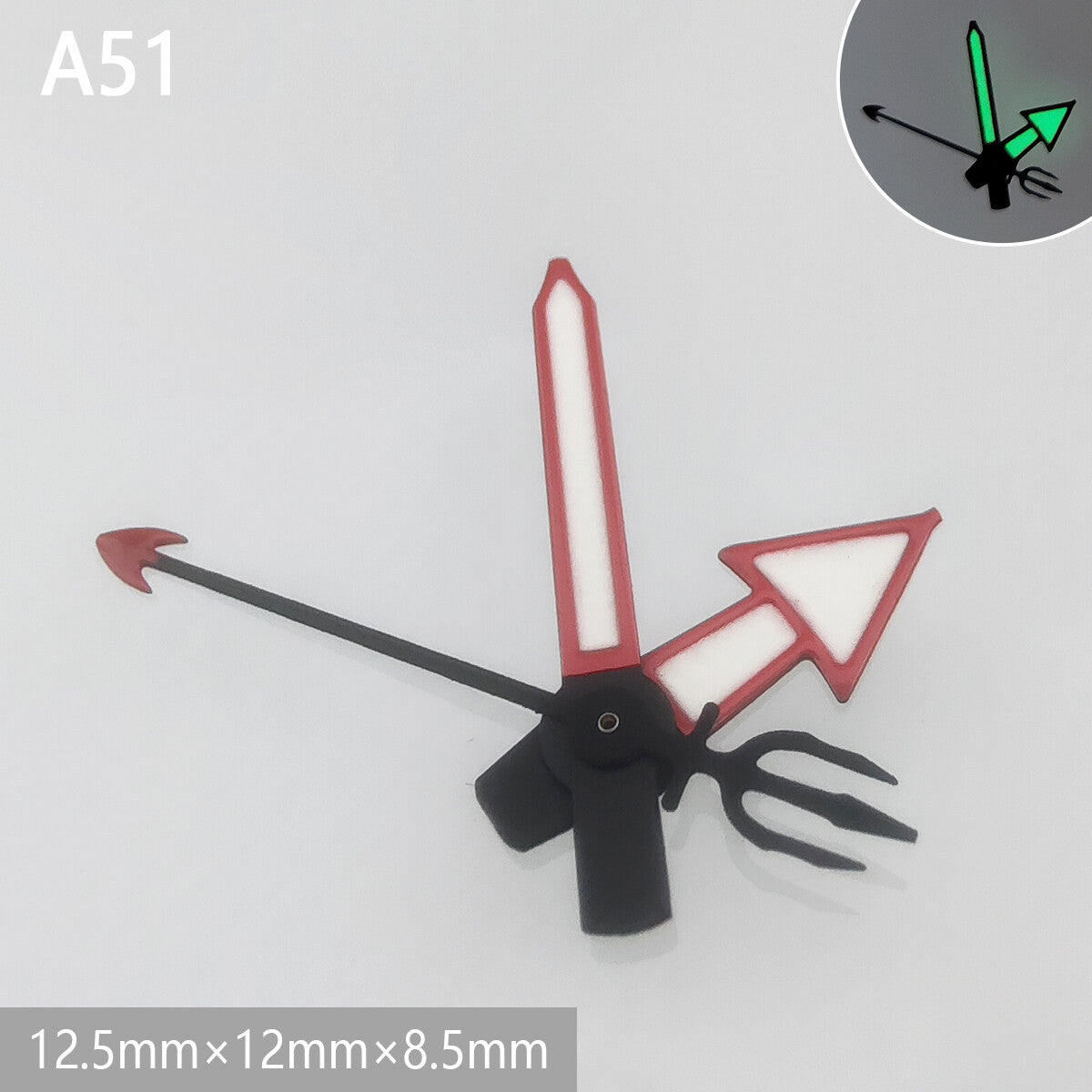 Green luminous watch hands for NH35 NH36 movement, enhancing nighttime readability, Accessories brand.