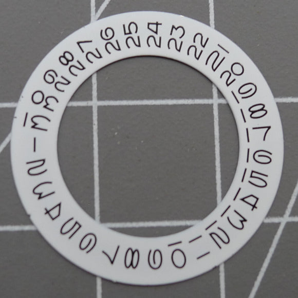 White Date Wheel Overlay for ETA2824 2836 Miyota 8215/8200 Movement Date At 3