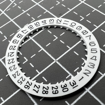 White date disk wheel showing date at 3 o'clock for Miyota 8215 8200 watch movement.