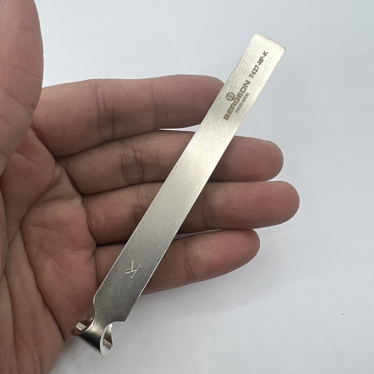 Bergeon 7427-NP-K precision cutting tweezers for fine watch coils and springs, ideal for watchmakers.