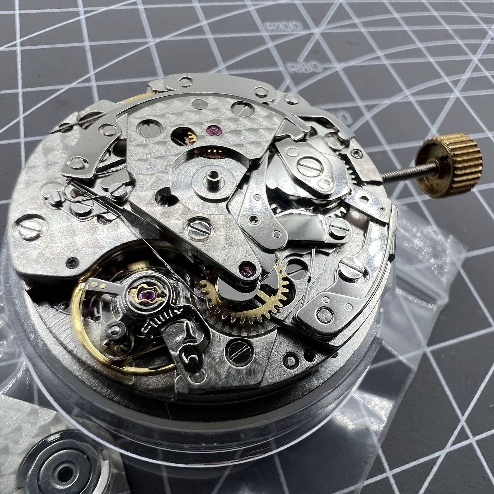 Automatic chronograph watch with ETA 7753 movement, small second dial at 6 o?clock.