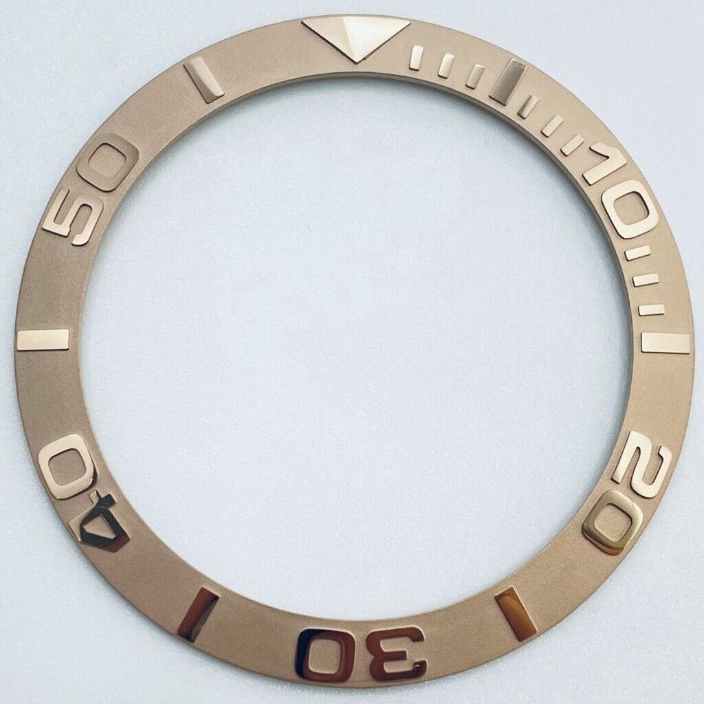 38 mm Roségoldene GMT-Taucher-Keramik-Uhrenlünetteneinlage für 40 mm Uhrengehäuse