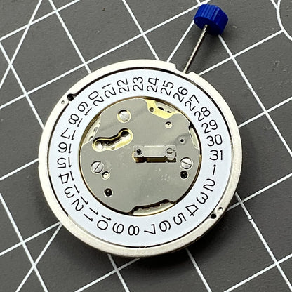 Swiss Ronda 5030D quartz watch movement with date display at 4 o'clock, precision timing by Ronda.