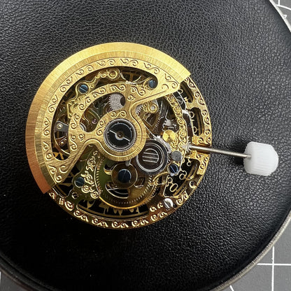 Automatisches mechanisches Uhrwerk Kalender HZ27AOB Golden Hollow