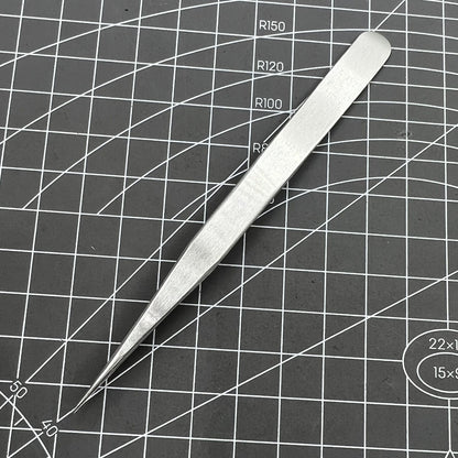 Swiss Horotec MSA12.302-3 antimagnetic fine tweezers for precise hairspring handling and watch repairs.