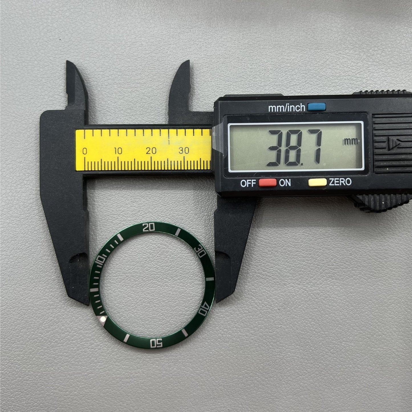 Out/in (39 mm/32 mm) Green aluminium watch insert insert watch pièces