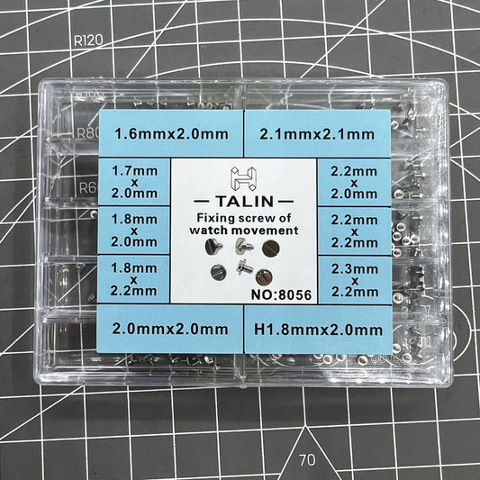 Assortiment de vis de fixation de mouvements de montres de différentes tailles