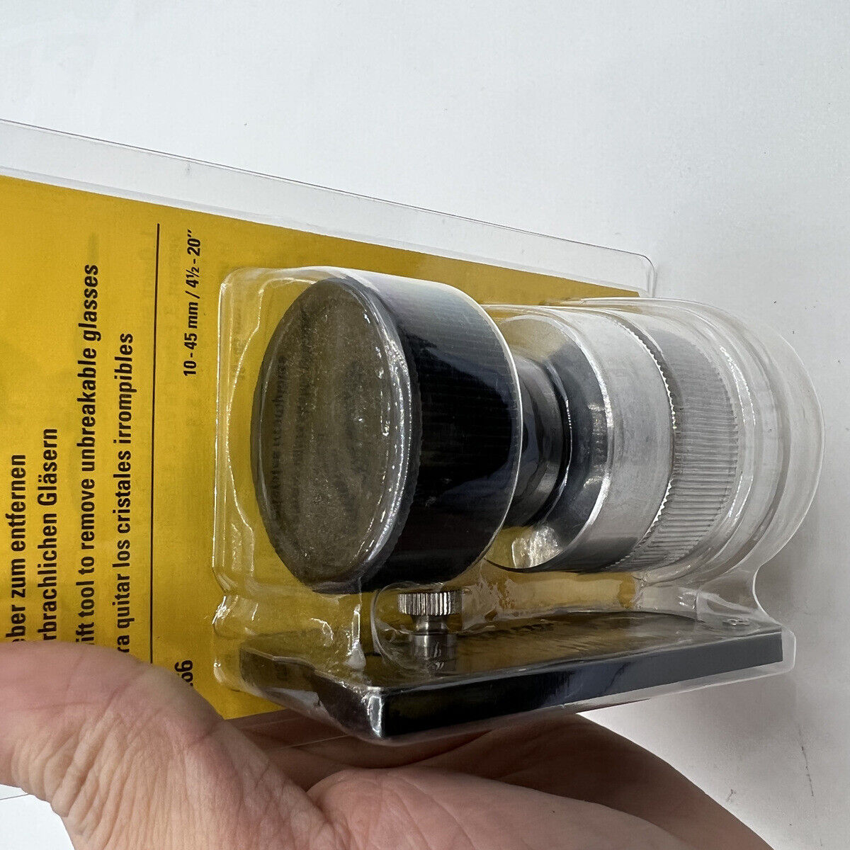 Bergeon 4266 adjustable watch crystal remover tool for 10-45mm crystals, precision watch accessory.