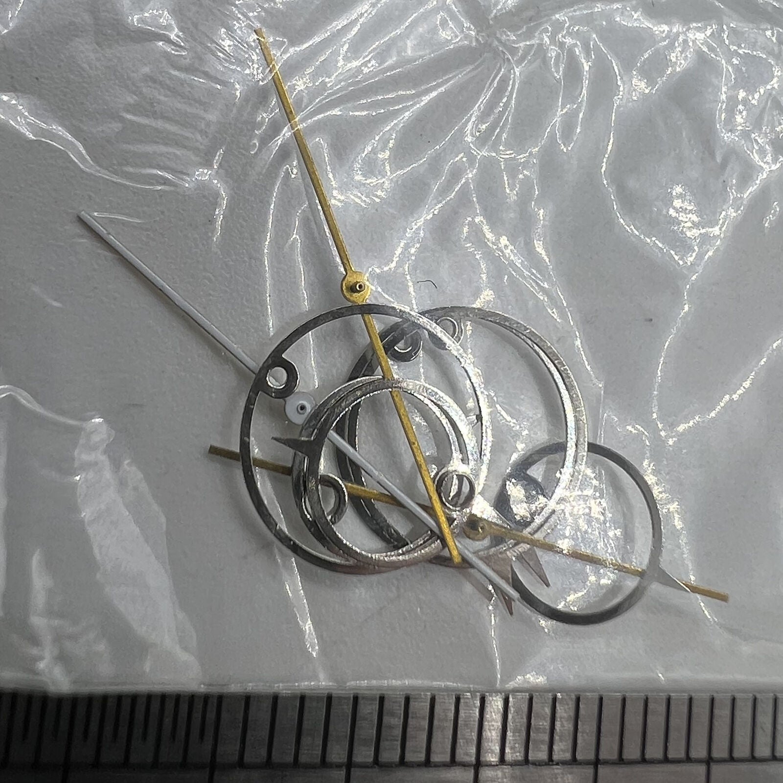 Black 11mm pointed watch hands with irregular design for Miyota 2035.