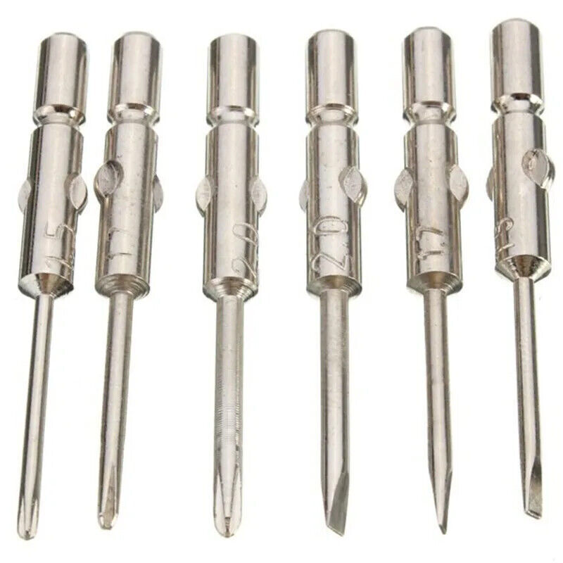 Precision screwdriver set with hex tools for watches and glasses repair, ergonomic grip.
