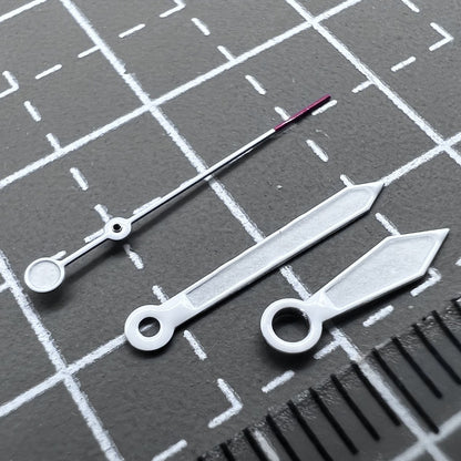 Grüne Pfeilförmige Zeiger Set Rote Spitze Weiße Umrandung Für NH35 NH36 Uhr