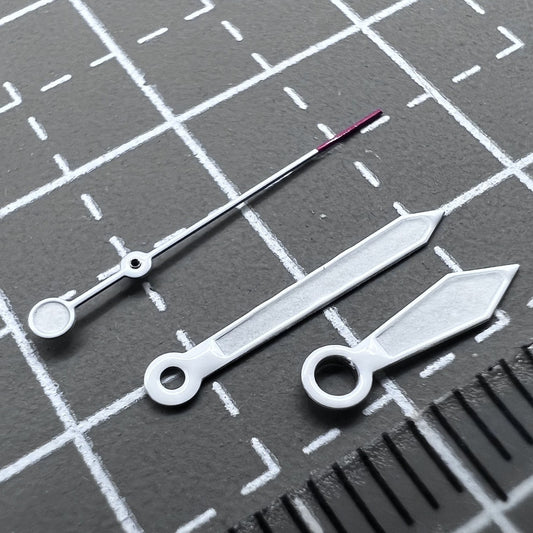 Grüne Pfeilförmige Zeiger Set Rote Spitze Weiße Umrandung Für NH35 NH36 Uhr