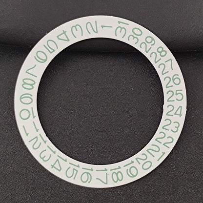 White background green date wheel overlay for NH35 NH36 watch movement