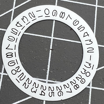 Date à 3 heures, roue de date blanche pour mouvement ETA2824 2836 Miyota 8215/8200 