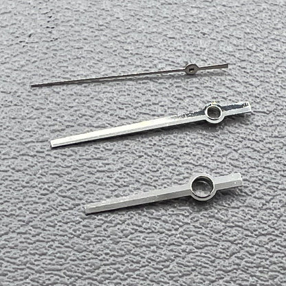1. Two sets of Modified Dayjust High Canon silver hands for Miyota 8285 watch movement.  