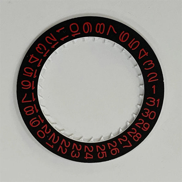 Black Background Red Character Disk Date Wheel for NH35 NH36 Date Watch Part