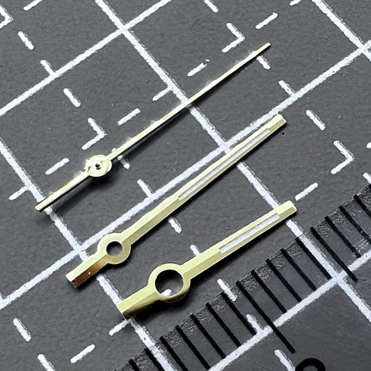 2er Set grüne lumineszierende Zeiger mit goldener Umrandung für H35 H36 7S26