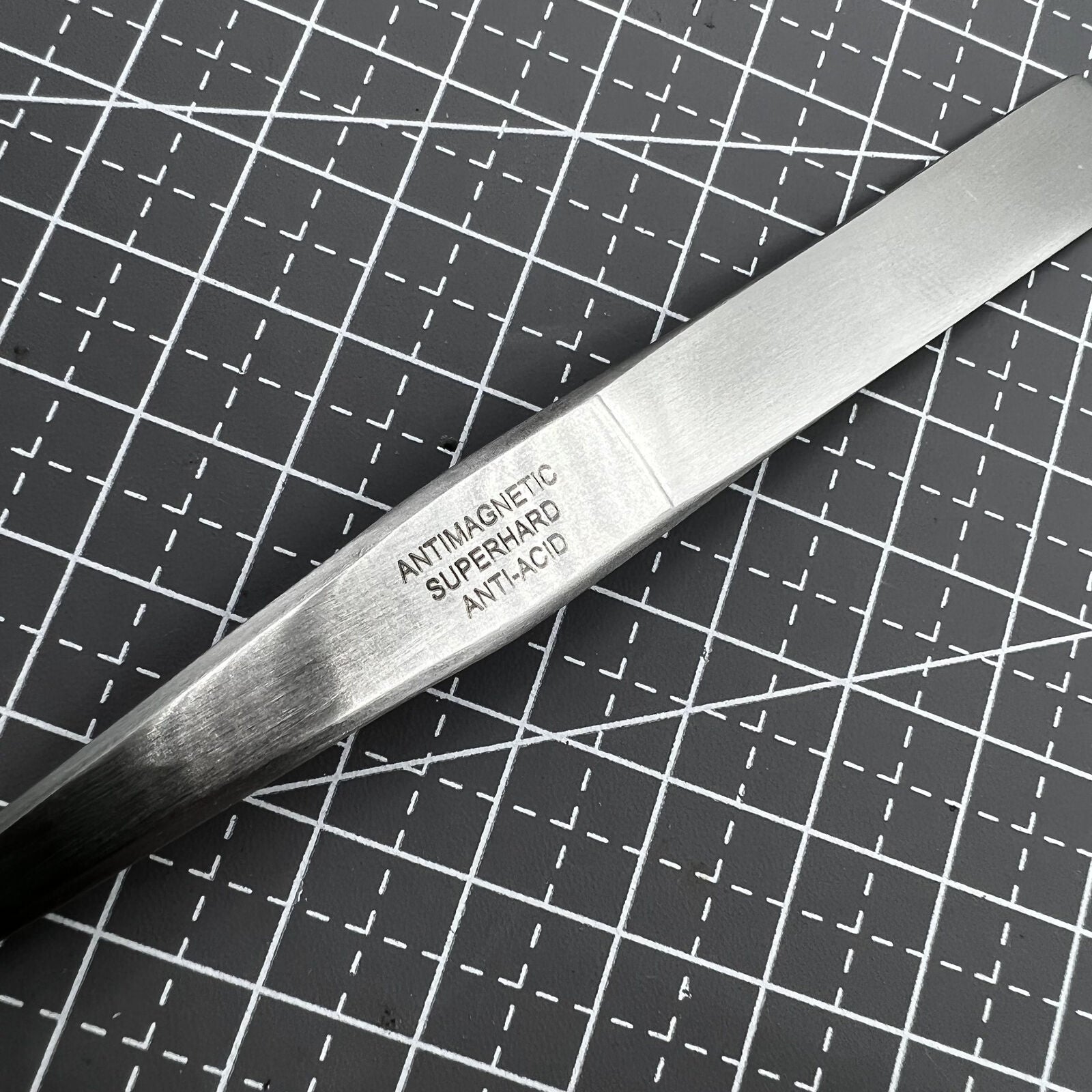 ST16 Antimagnetic Tweezer, superhard stainless steel for precise watch accessory handling.