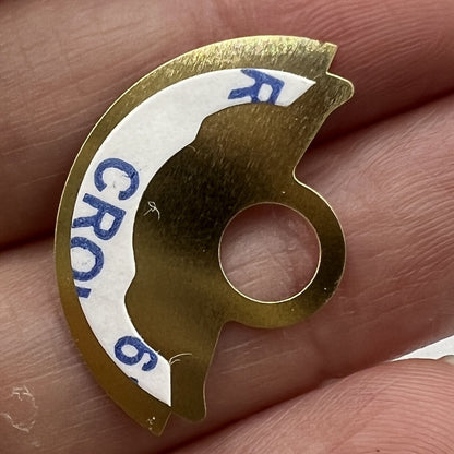 Golden waved metal sheet overlay for Miyota 9015 rotor, enhancing watch accessory style and durability