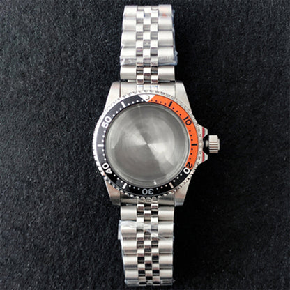39.5mm Watch Case Stainless Steel Case+Watch Strap Band for NH35/NH36 Movement