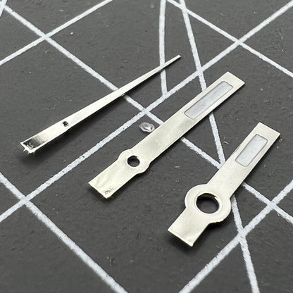 Aiguilles de montre à pointe carrée de 10,5 mm, luminescentes vertes, pour mouvement à quartz Hattori Epson PC32