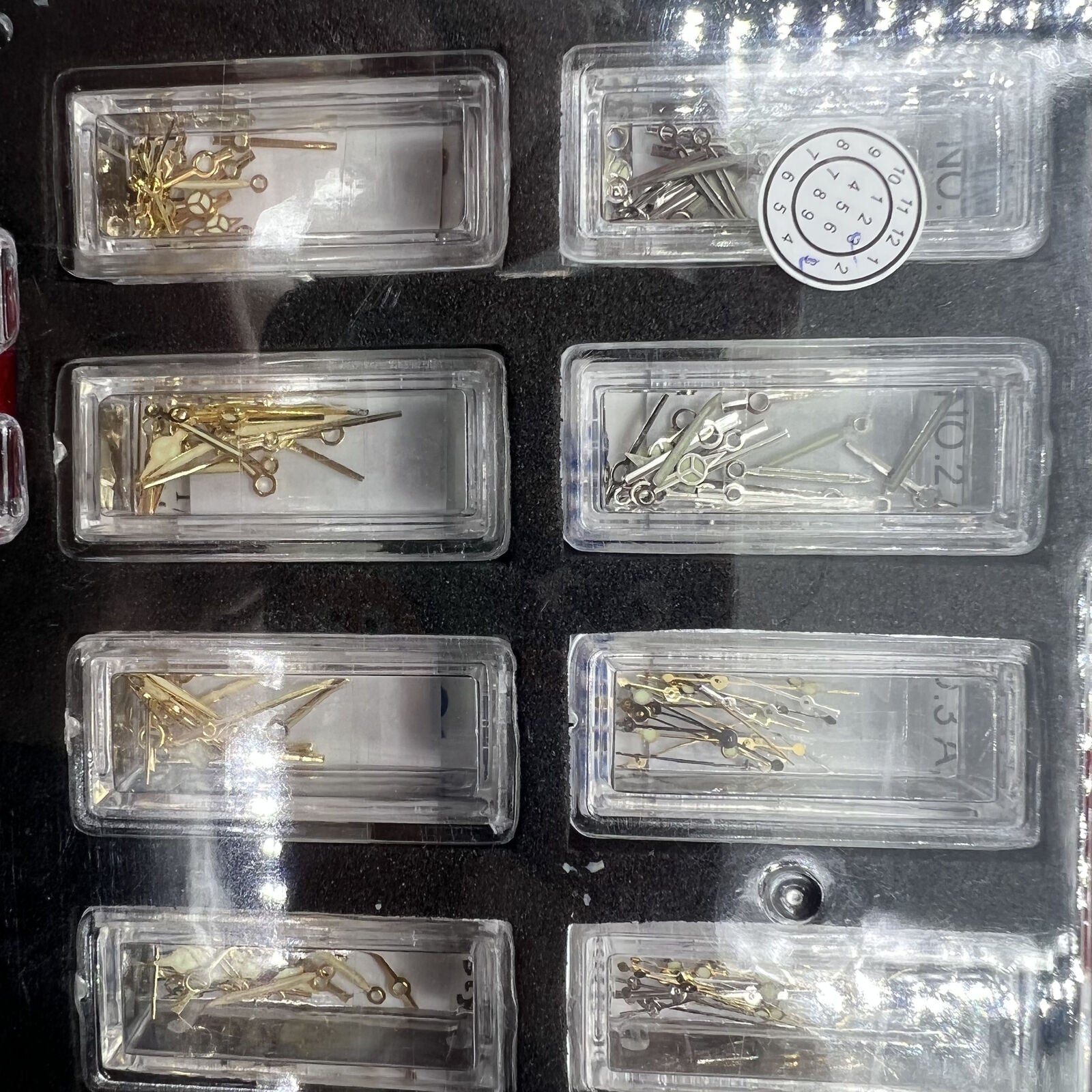 Assortment of luminous Date Just style watch hands by Sub Style for Chinese movement repairs