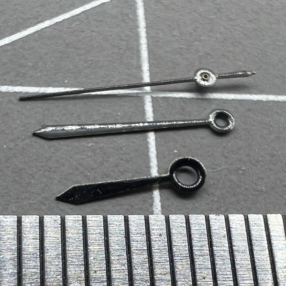 Black set of watch hands for Miyota 2035 movement, sizes 14mm, 11mm, 8mm, NO.1310