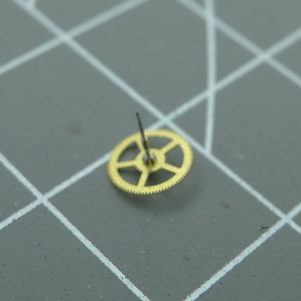 Golden 4.5H second wheels set for Miyota 82S5 82S7 watch movement, 3-piece set.