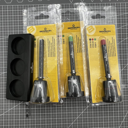 Swiss Bergeon 7721 Assortiment de 3 graisseurs automatiques de précision Lot de 3 graisseurs 