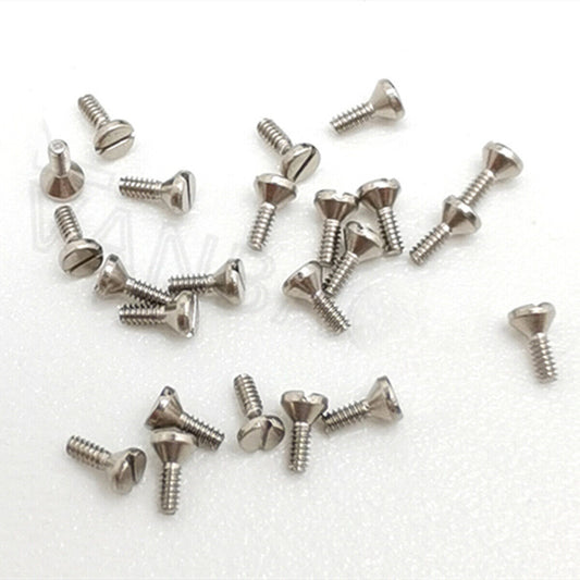 Watch case cushion mount screws for Miyota 8215 8200 movement, durable replacement parts.