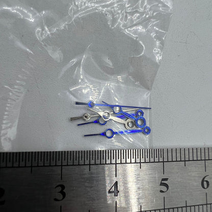 13 mm blaue, hohle Uhrzeiger ohne Leuchtpunkt für Miyota 2035 Quarzwerk Nr. 6