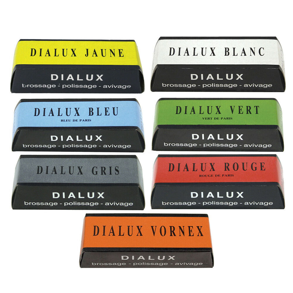 Assortment of Bergeon 5885 DIALUX Rouge Polish Brossage 7 Polishing Products