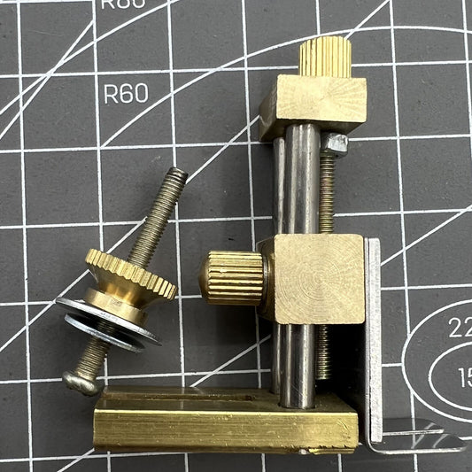 Auxiliary positioning tool for precise watch stem cutting with cutter plier accessory.