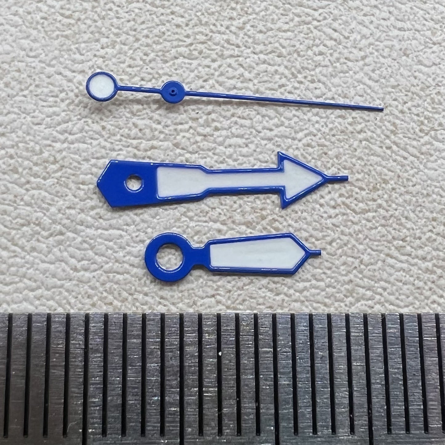 Blau 12.5mm Zierstreifen Weiß Bemalte Grüne Leuchtzeiger Set für NH35 NH36 7S26