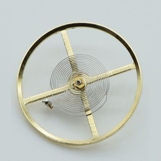 Set of 3 golden balance wheels for China 7120 movement, enhancing watch accuracy and performance.