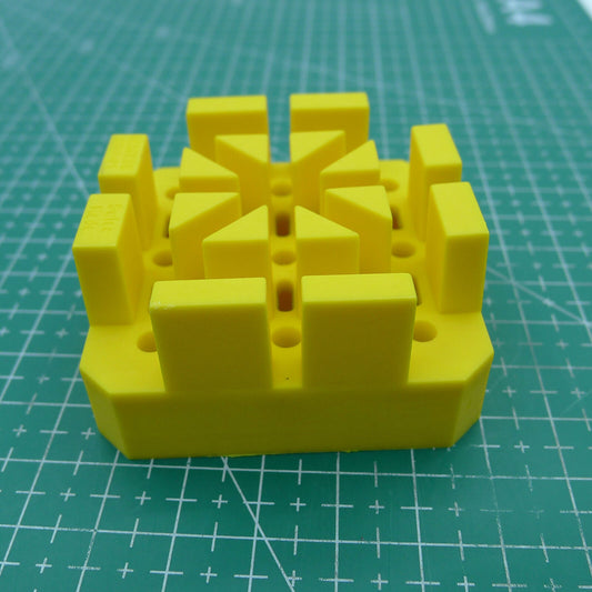 Bergeon 6744-P1-S flexible watch bracelet holding block for secure watch repairs and adjustments.