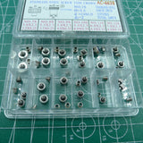 AC-663S Stainless Steel Screw Type Crown Each 2PCS 12 Types Total 24PCS