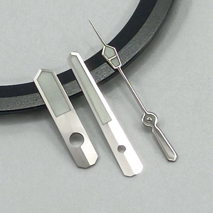 Silver trim green lume watch hands for NH35 NH36 7S26 7S36 4R35 4R36 movements