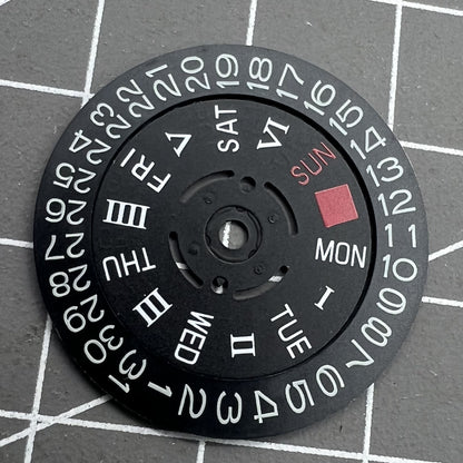 Roman /English Font Black Date Disk Wheel Week for NH36 Movement 3.8 position