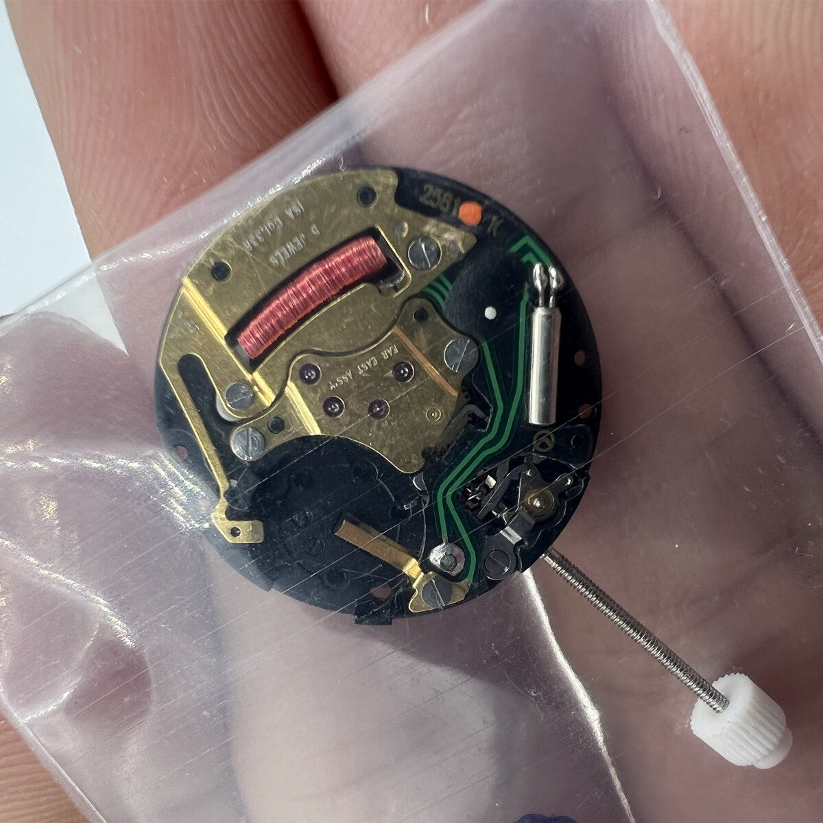 ISA 338 quartz watch movement replacement part for J328/103 models, ensuring precise repairs by ISA brand.