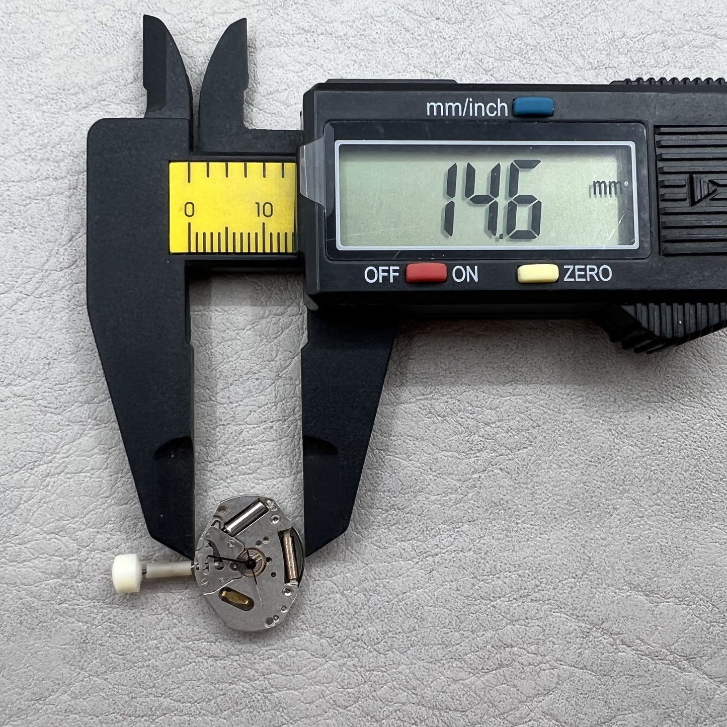 Poljot Z1656H quartz watch movement with three hands, vintage Russian watch accessory.