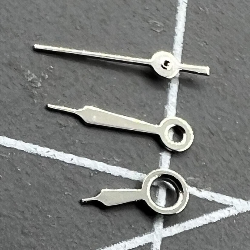 Jeu d'aiguilles de montre argentées pour mouvement Miyota 2035, longueurs 7 mm/6 mm/5 mm, n° 1236